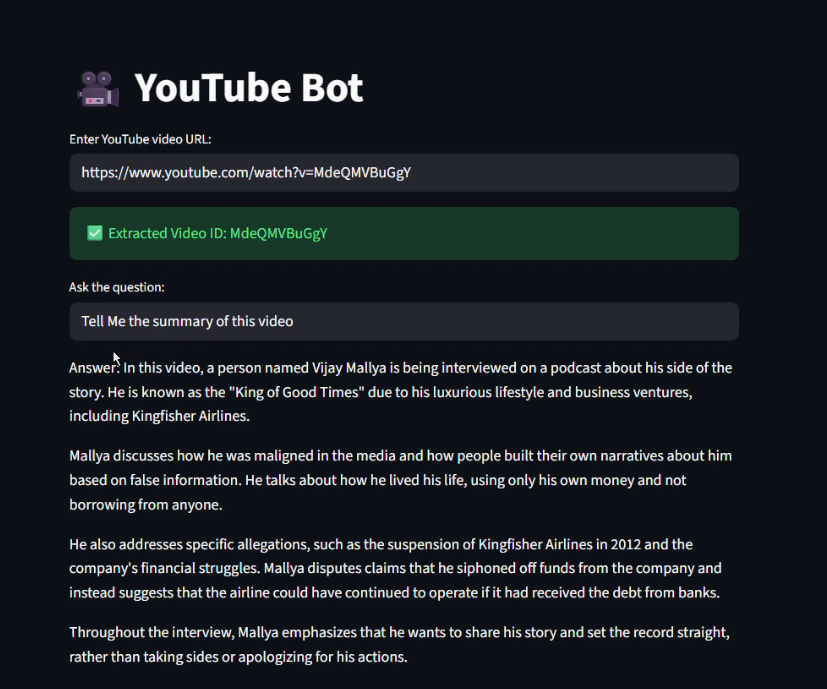 YouTube Chat Bot